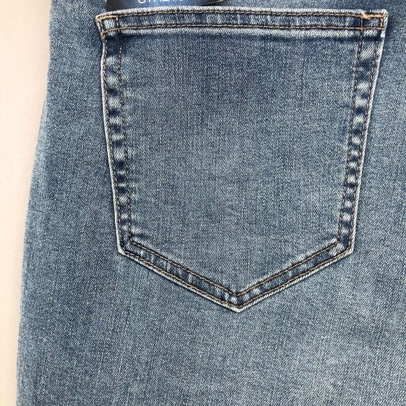 NY&C SOHO Distressed Curvy Boyfriend Stretch Denim Jeans Size 12 Women New Stain - Picture 8 of 15